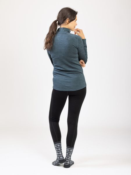 Merino Warm 1/2 Zip W Mid Blue