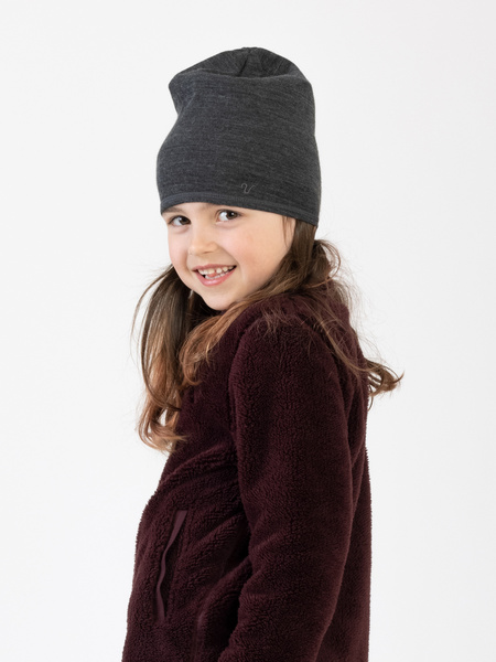 Merino Light Hat Kid Grey Melange